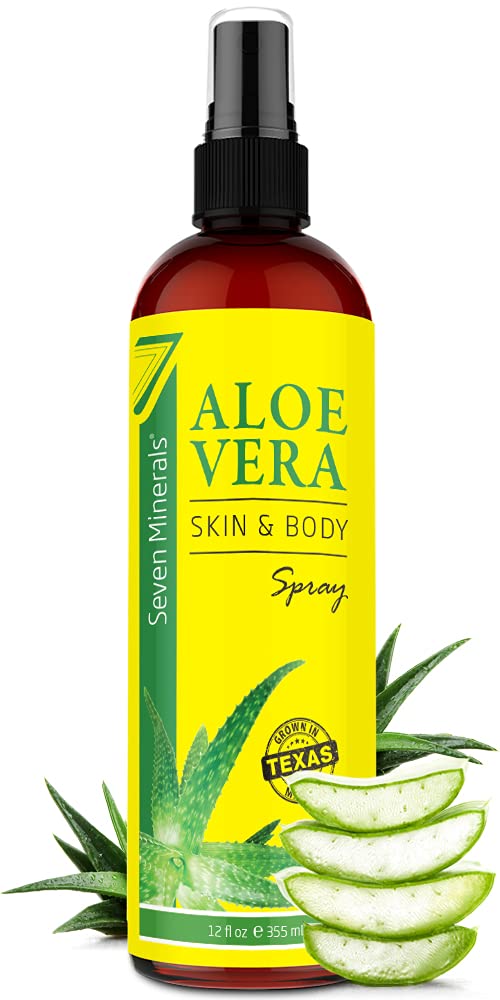 Seven Minerals Aloe Vera Spray & Gel for Sunburn Relief
