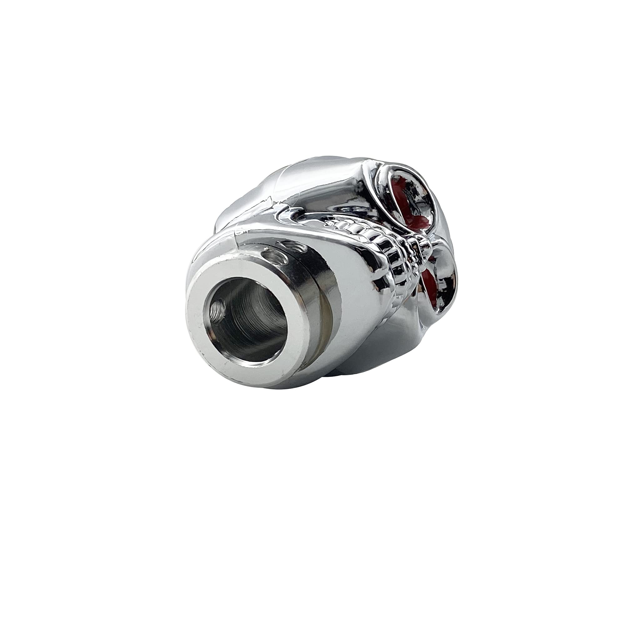 SKE/X Skull Knob with Red Eyes - Chrome Plated Car Gear Shift Knob for Custom Cars, Motorcycles & Trucks - Perfect for Hot Rods, Rat Rods & Biker Builds