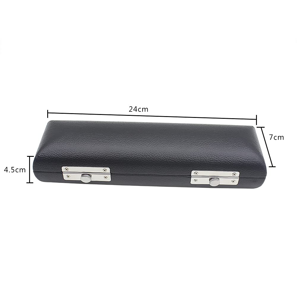 Professional 16-Hole C Key Metal Piccolo Flute Set with Cleaning Cloth, Screwdriver & Bar - Perfect for Beginner Students & Band Performances (Black) - Ideal for School Bands, Marching Ensembles & Solo Practice