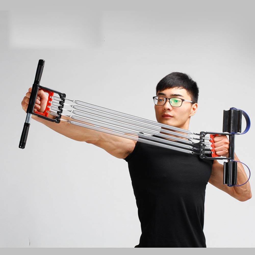 3-in-1 Home Gym Equipment Set - Spring Arm Chest Expander, Hand Gripper & Pull-Up Bar for Strength Training & Weight Loss | Perfect for Small Spaces & Home Workouts
