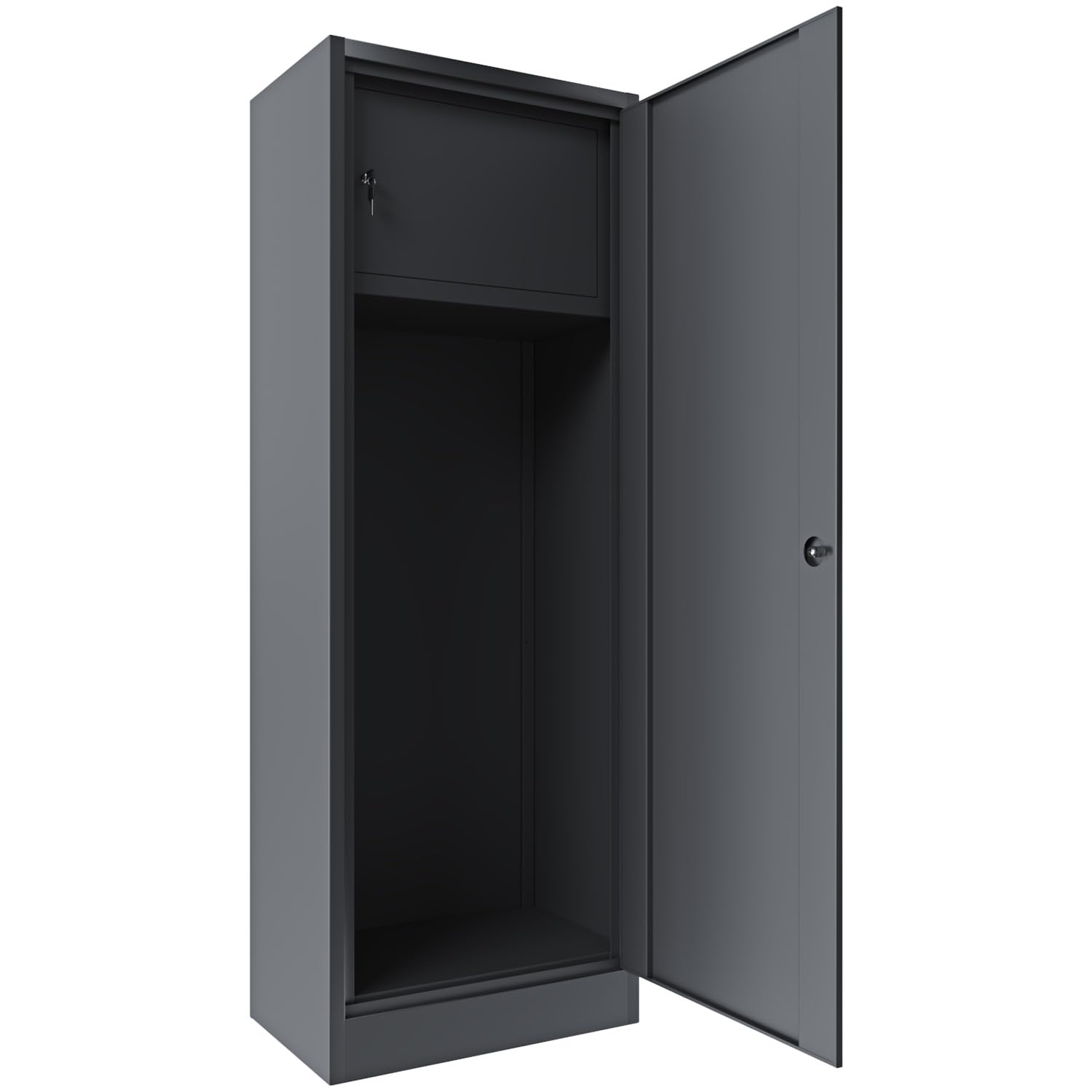10-Gun Safe Cabinet with Lock & Treasure Drawer - Heavy Duty Steel Security Storage for Rifles & Shotguns (148x53.5x32cm, Dark Grey) - Perfect for Home Defense, Hunting Gear Organization & Firearm Safety Compliance