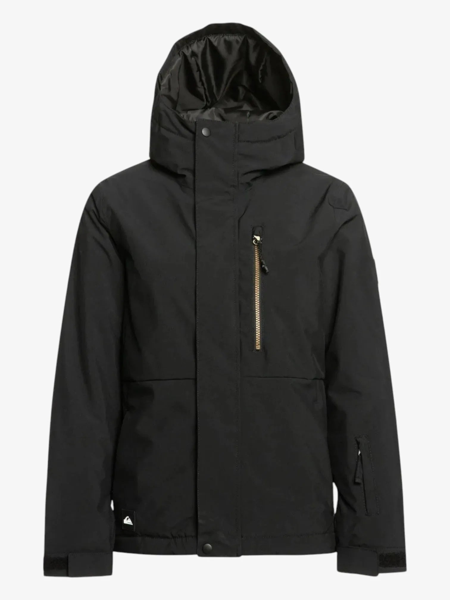 Quiksilver Snow Mission Solid Black Kids Snow Jacket - Warm & Waterproof Winter Coat for Boys & Girls - Perfect for Skiing, Snowboarding & Outdoor Adventures