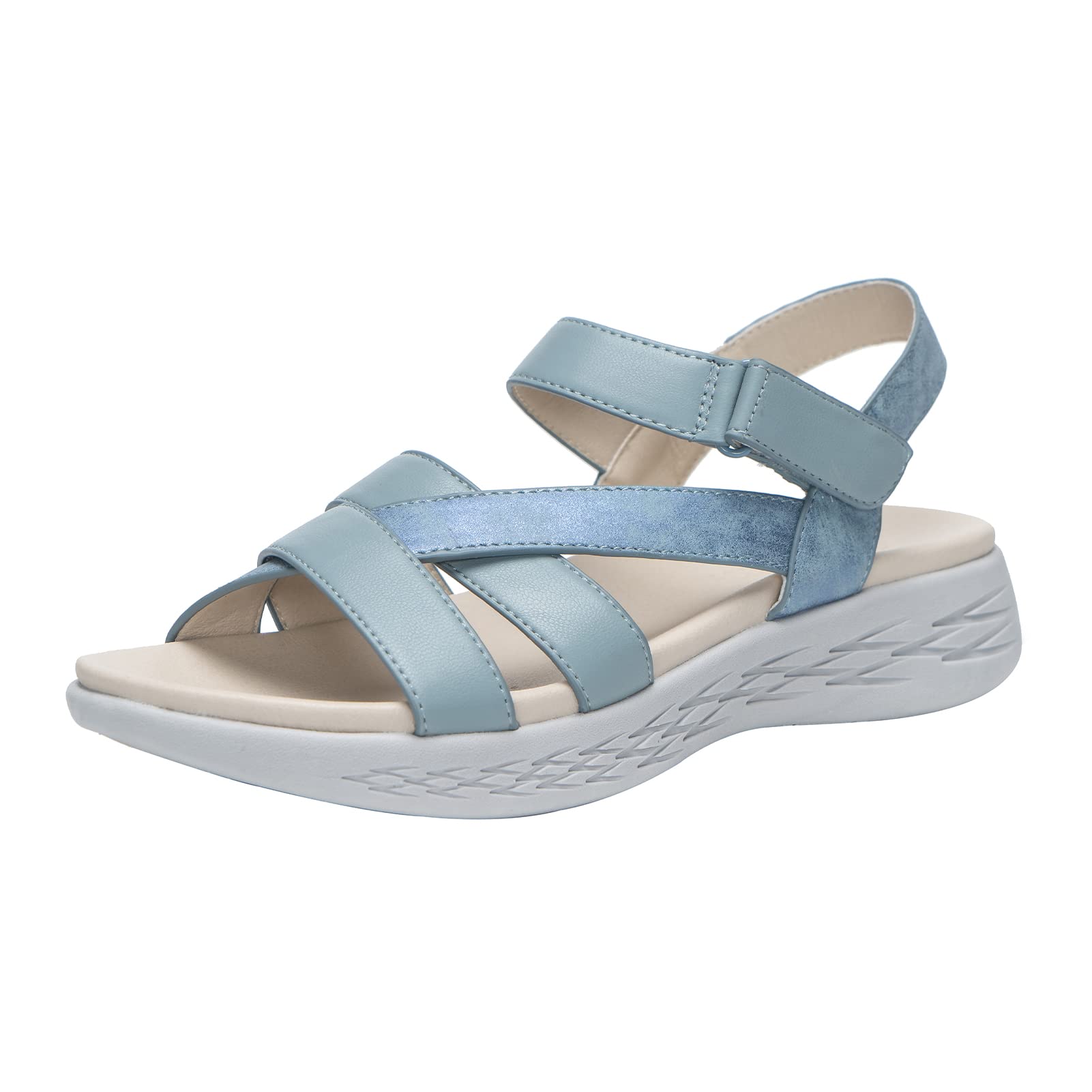 Women's Comfortable Walking Sandals - Breathable Athletic Hiking Sandals with Arch Support - Perfect for Outdoor Sports, Beach Vacations & Summer Travel