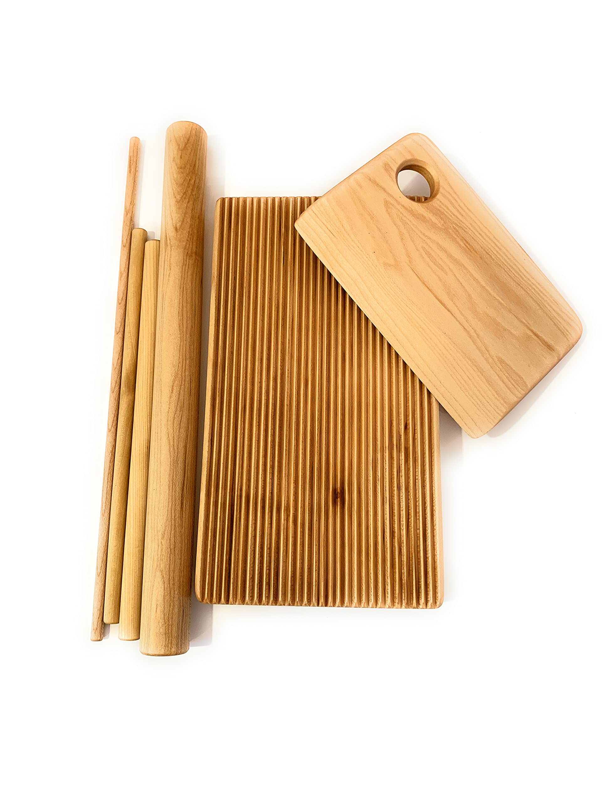 6-Piece Pasta Board Set for Macaroni, Trofie, Gnocchi & Garganelli | Premium Wooden Pasta Making Kit for Italian Cooking & Homemade Pasta Lovers