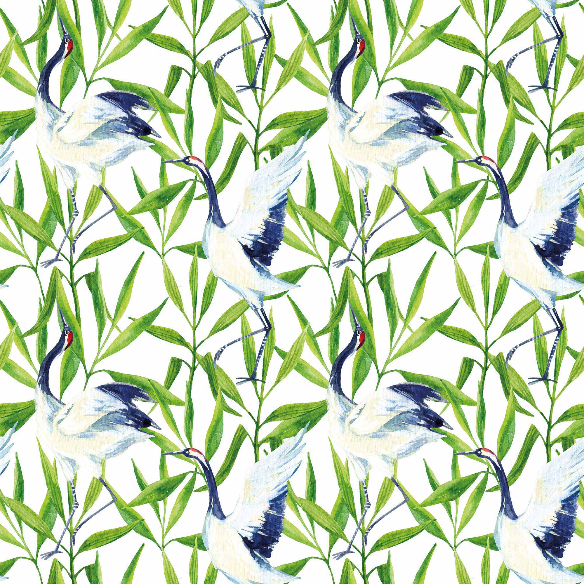 Green Birds Peel and Stick Removable Wallpaper - Self-Adhesive Decorative Wall Mural for Bedroom, Nursery, Living Room & Office Decor