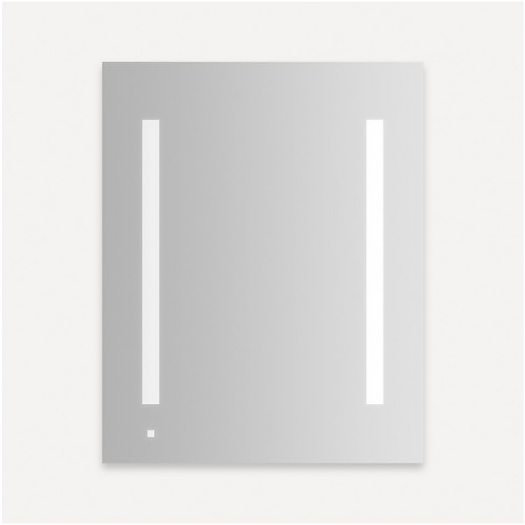 White Modern AiO Flat Mirror Single Door Bathroom Cabinet - Right Hand Hinge for Vanity Storage & Organization - Perfect for Small Bathrooms & Powder Rooms
