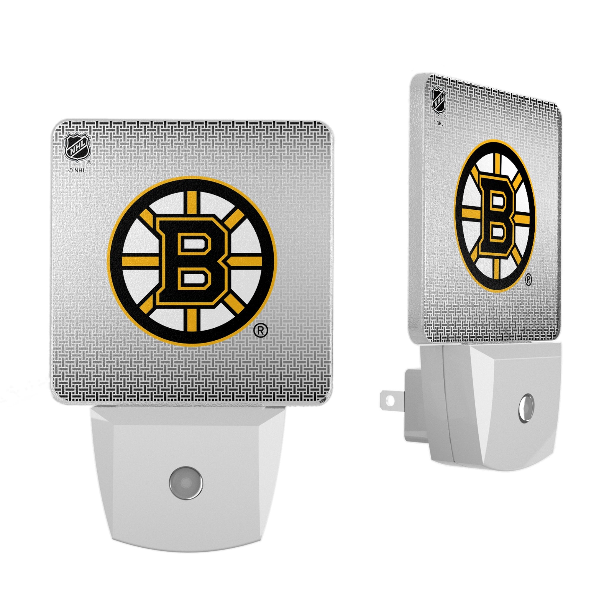 Boston Bruins NHL Team Logo Night Light 2 Pack - Soft Linen Bedside Lamp for Kids Room, Nursery, or Sports Fan Decor
