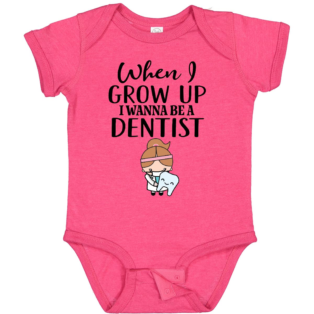 Inktastic Future Dentist Baby Girl Bodysuit - Cute Infant Onesie for Dentist Appreciation & Career Day - Perfect for Baby Showers, Birthdays & Photo Shoots