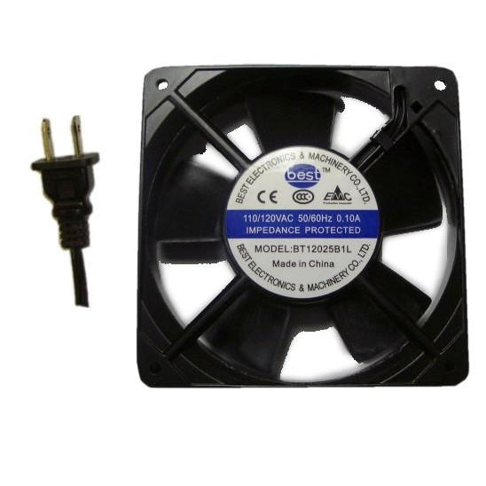 BT12025B1L 120x120x25mm Low Noise AC Cooling Fan - Best for PC, Electronics, and Home Appliance Ventilation