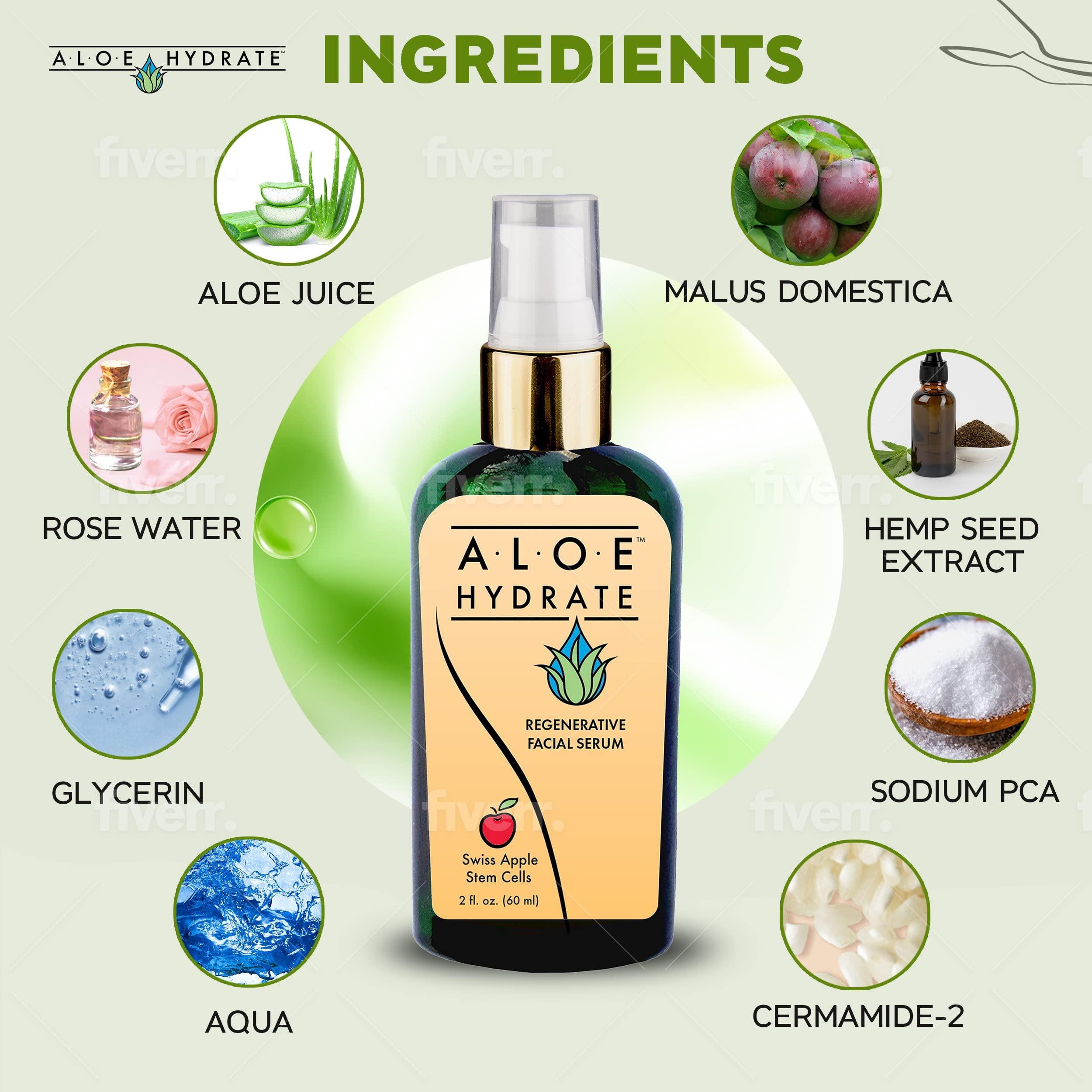 Swiss Apple Stem Cell Serum for Face – Anti-Aging Plant Based Serum with Hyaluronic Acid & Ceramide to Reduce Wrinkles, Plump Skin & Boost Cell Regeneration | Hydrating & Firming Treatment for Daily Skincare Routine