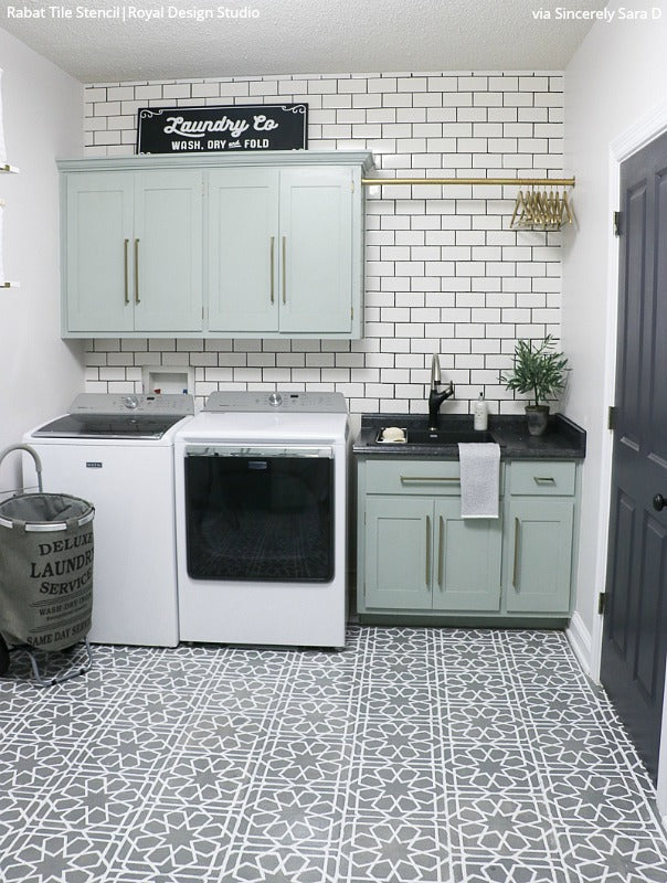 Rabat Tile Stencil - DIY Moroccan Geometric Wall & Floor Tile Painting Template for Home Decor, Bathroom, and Kitchen Renovation