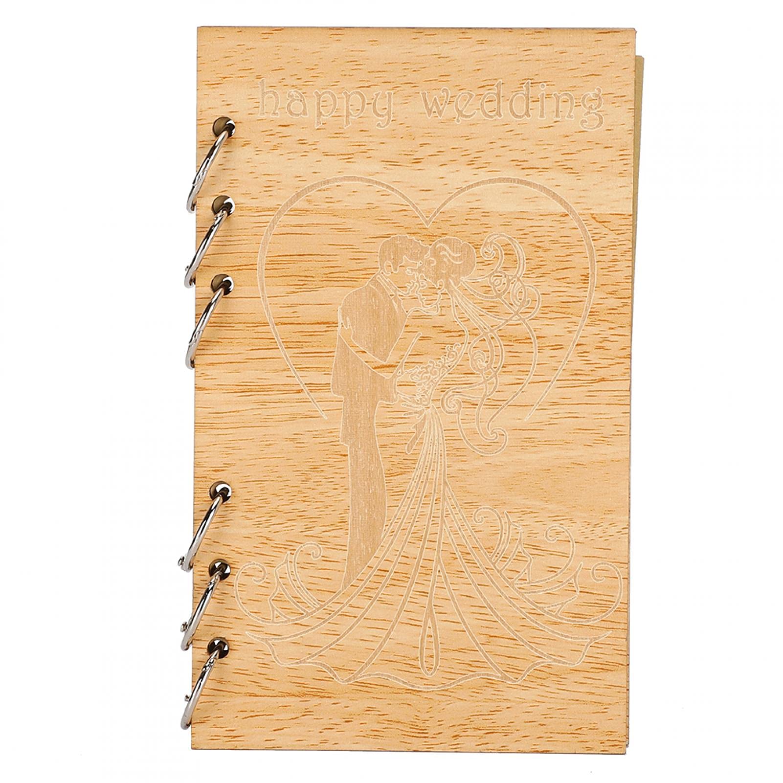 Jiawu Durable Wedding Guest Book - Elegant Keepsake for Wedding, Engagement & Anniversary Parties - Easy to Browse Messages (Style JM00433) - Perfect for Reception Sign-In & Romantic Memory Preservation