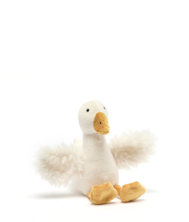 Snowy the Goose Baby Rattle Toy - Soft & Safe Teething Rattle for Newborns & Infants - Perfect for Early Learning, Sensory Play & Nursery Decor