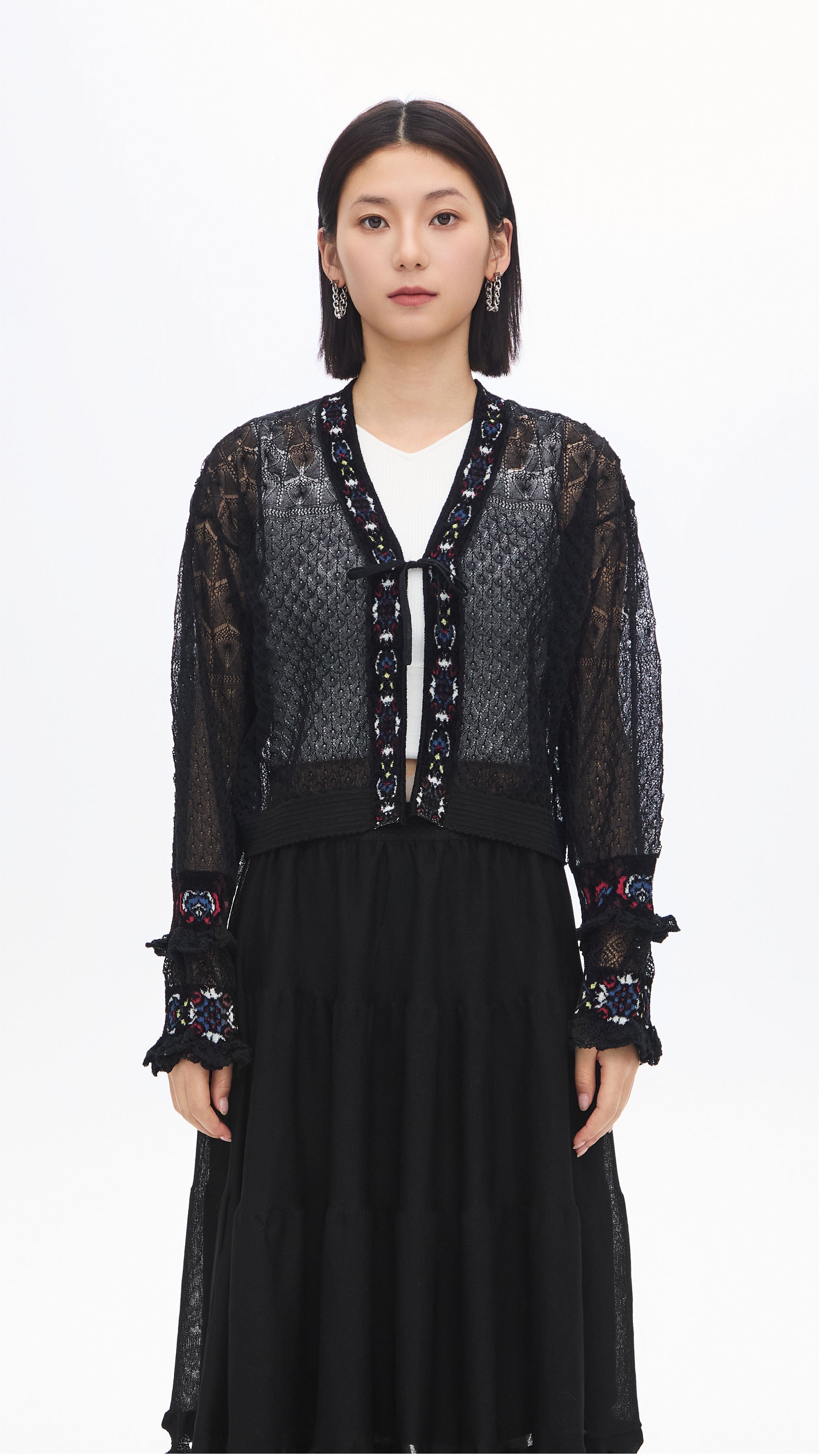 Bohemian Cardigan for Women - Lightweight Knit Open Front Long Sleeve Cover Up - Perfect for Layering, Beach Cover-Up, and Casual Outfits