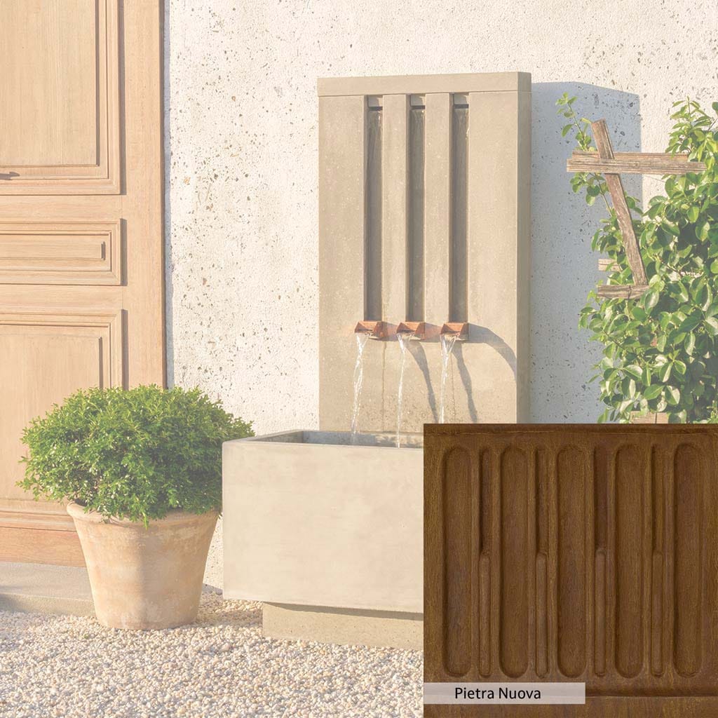 Campania International Mondrian Tall Outdoor Garden Fountain - Modern Water Feature for Patio, Yard, and Landscape Decor