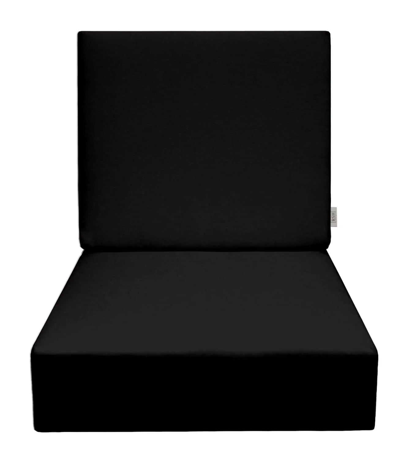 Premium Deep Seating Foam Back Chair Cushion - Sunbrella Performance Fabric - Garnet & Black Collection - Perfect for Patio, Deck, Poolside & Outdoor Lounge Furniture