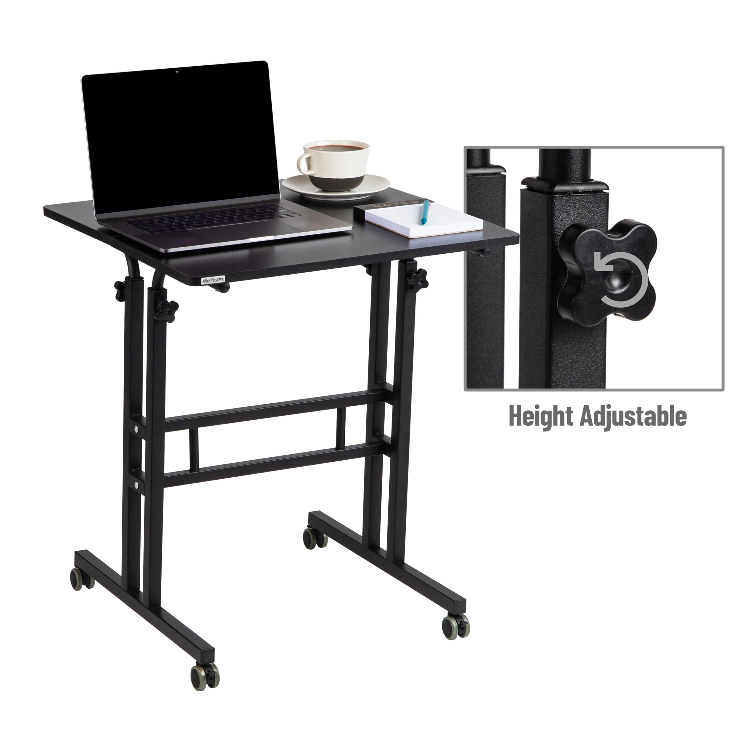 Adjustable Height Standing Desk with Wheels - 23.5