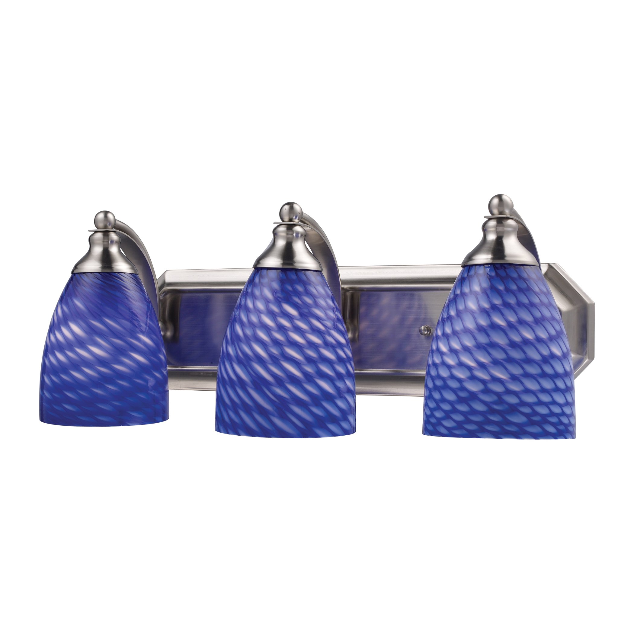 Elk 570-3N-S 3-Light Bathroom Vanity Light Fixture in Satin Nickel Finish - Perfect for Modern Bathroom & Powder Room Lighting