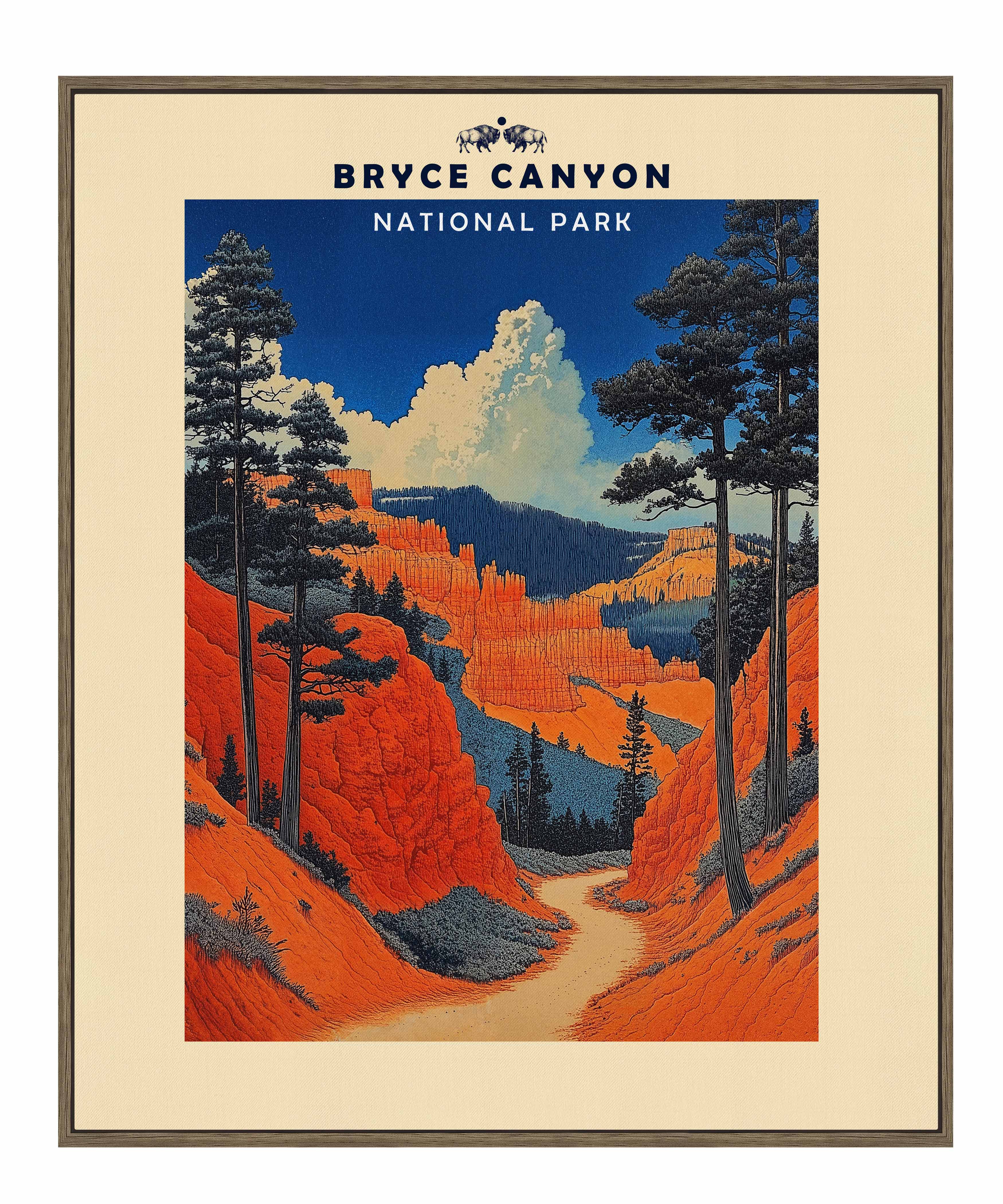 Bryce Canyon National Park Landscape Gallery Wrapped Canvas Wall Art - Perfect for Living Room, Bedroom & Office Decor