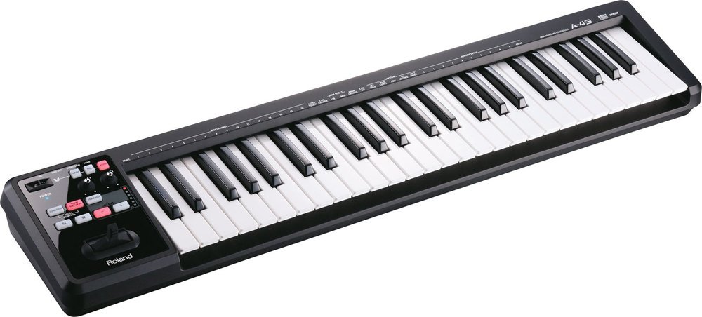 Roland A-49-BK 49-Key MIDI Keyboard Controller - USB MIDI Controller for Music Production, Studio Recording & Live Performance (Japan Import)