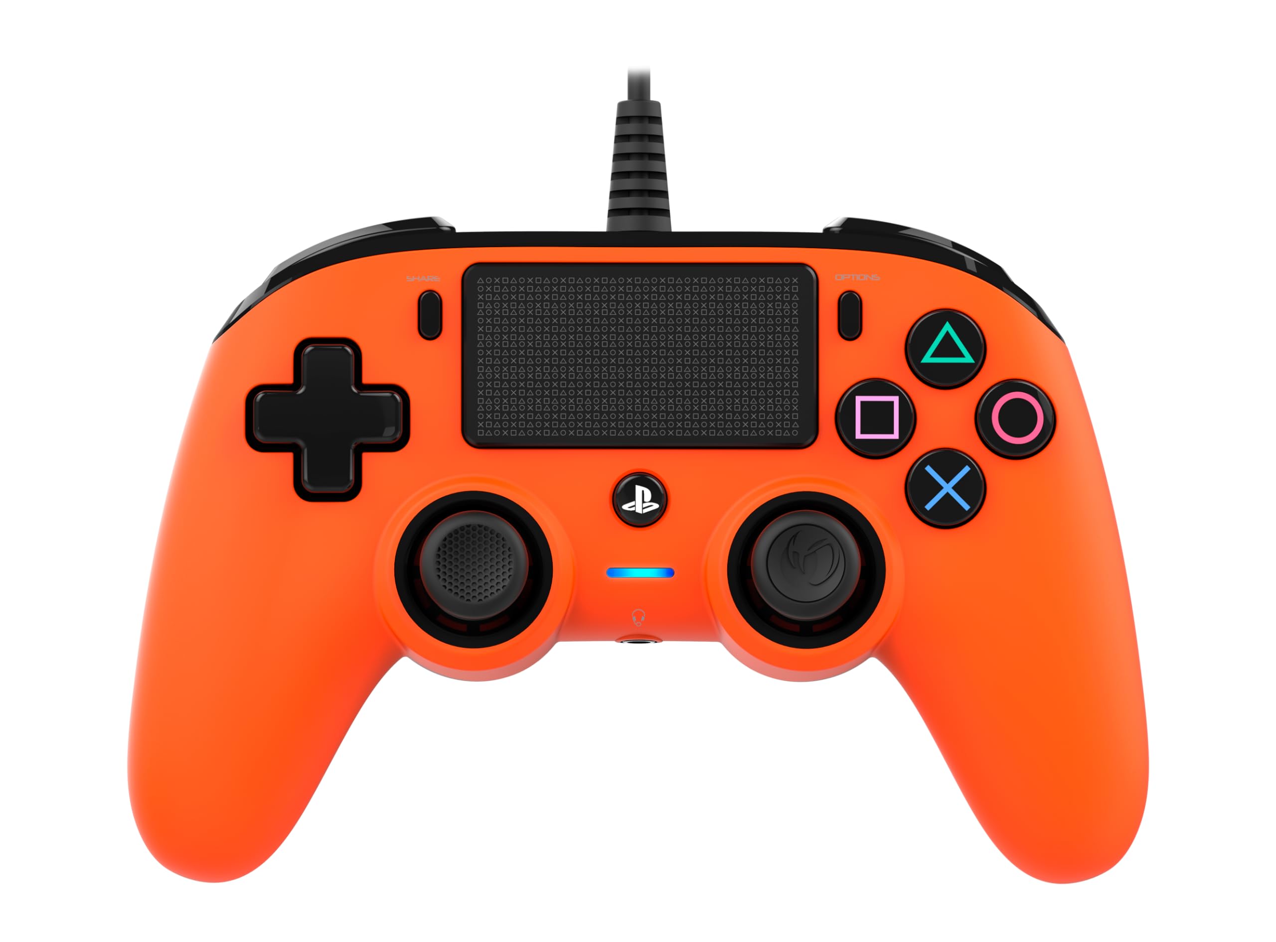 Nacon Wired Compact PS4 Controller - Orange | Ergonomic Design for Enhanced Gaming Performance | Perfect for Fighting Games & Long Gaming Sessions on PlayStation 4