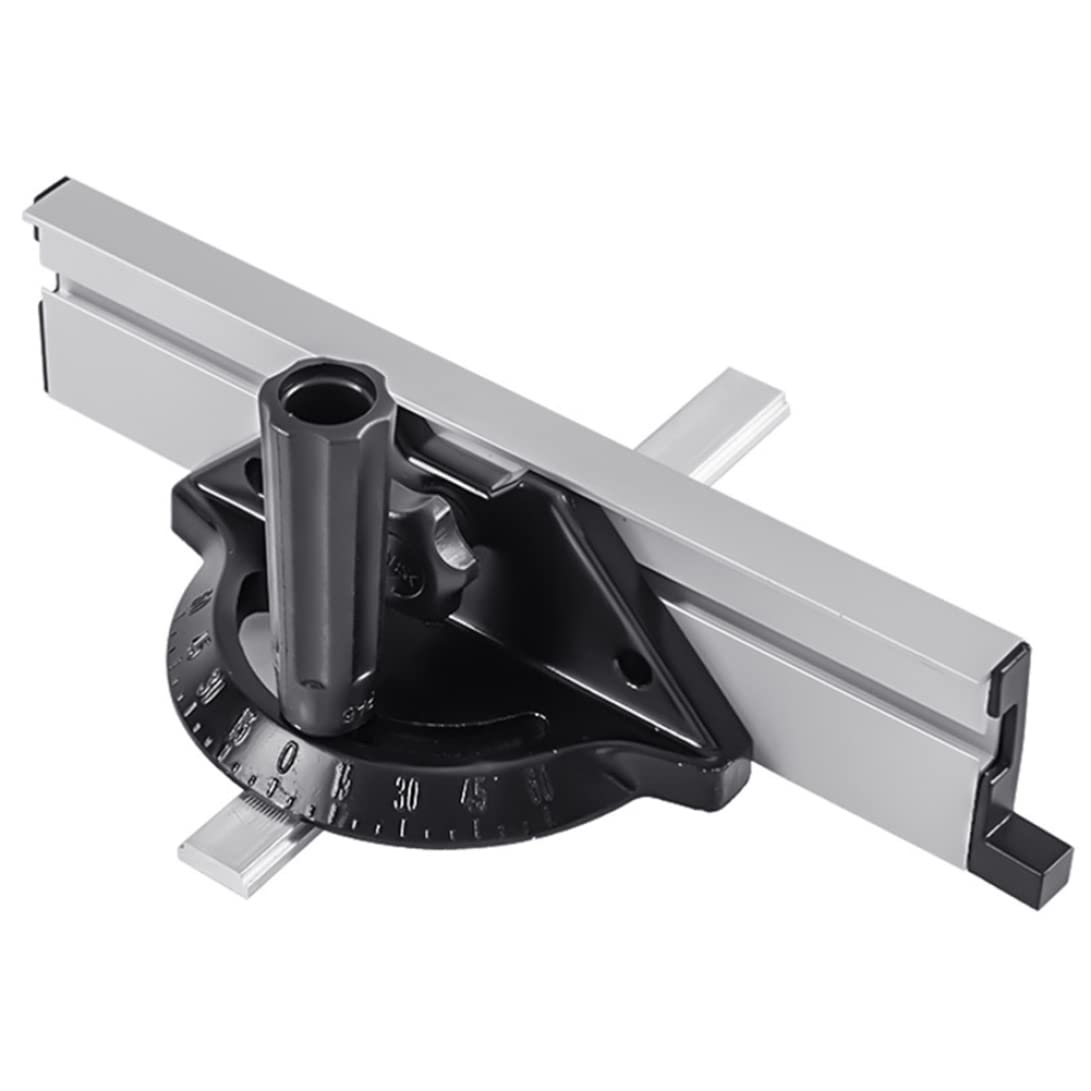 Precision Miter Gauge Fence System for Table Saw - Woodworking Angle Guide with Push Block & Ruler - DIY Woodworking Accessories (Black) - Perfect for Cabinet Making, Furniture Building & Wood Crafts
