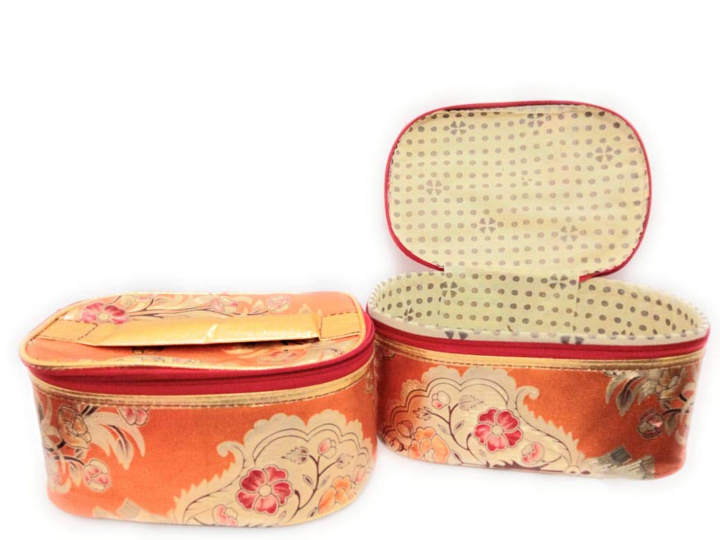 CLOUDAZIA 2-Piece Vanity Case Set - Cosmetic Bag & Jewelry Organizer for Travel, Makeup Storage, and Gift Giving | Portable Makeup Kit Bag for Women | Perfect for Home, Office, and Vacation Use