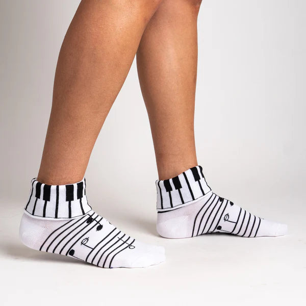 Fun & Comfortable Sock It To Me Turn Cuff Crew Socks - Footwear for Everyday Wear, Work & Casual Outfits