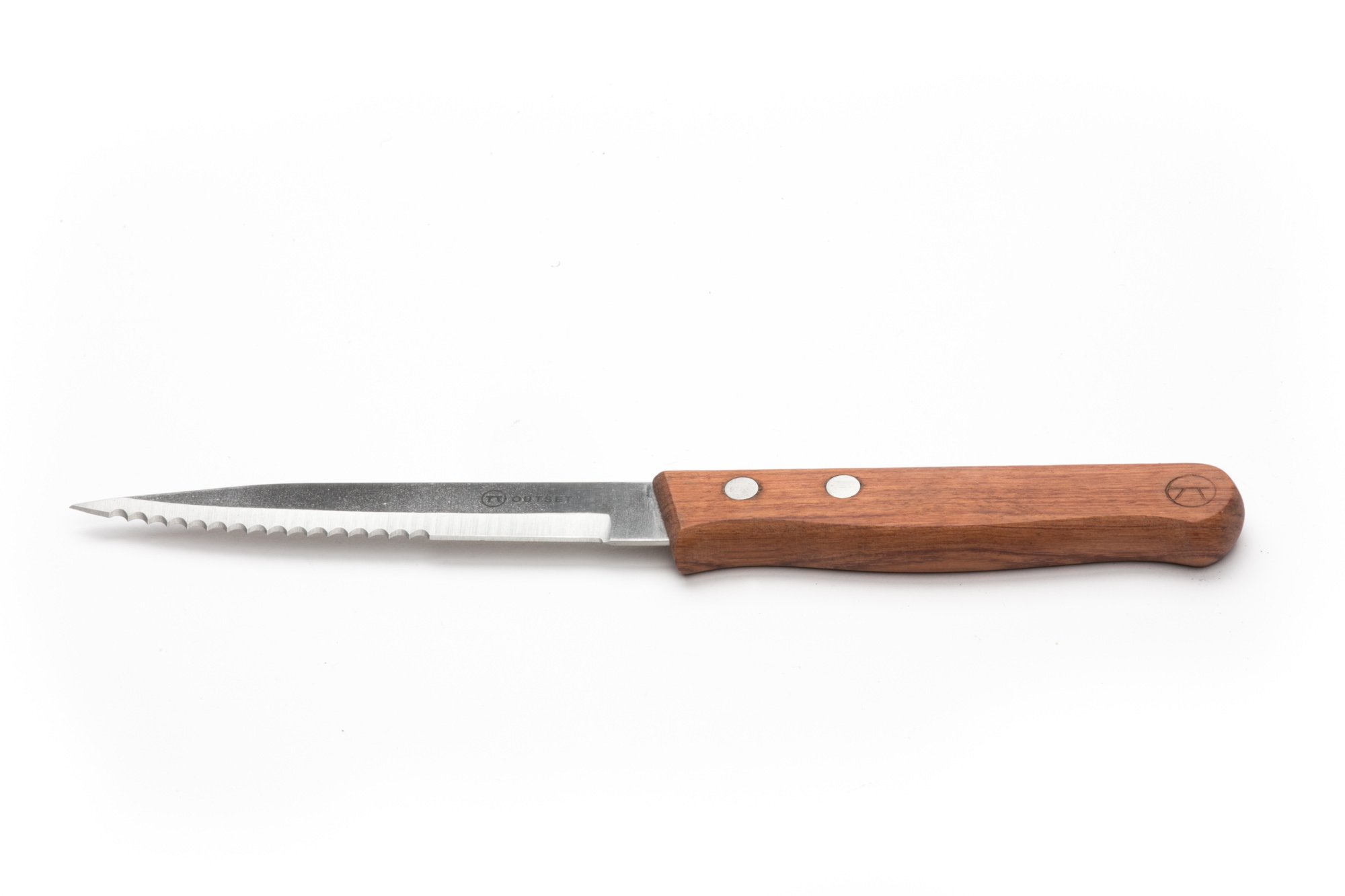 Premium Rosewood Handle Serrated Steak Knives Set of 6 - Sharp Stainless Steel Blades for Steak, Meat & BBQ - Perfect for Dining, Gifts & Restaurant Use