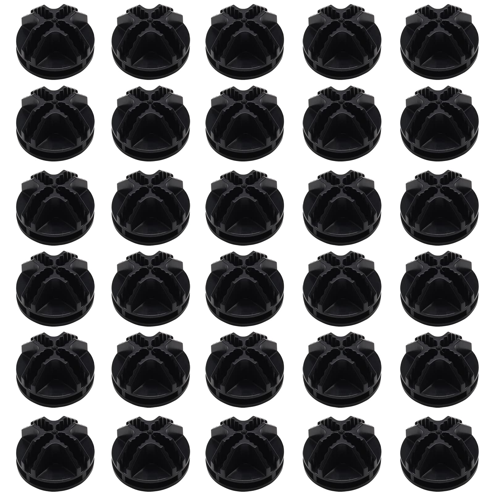 30Pcs Black Plastic Wire Cube Connectors - Modular Grid Organizer for Closet Storage, Wire Shelving & DIY Projects - Perfect for Home, Office & Garage Organization