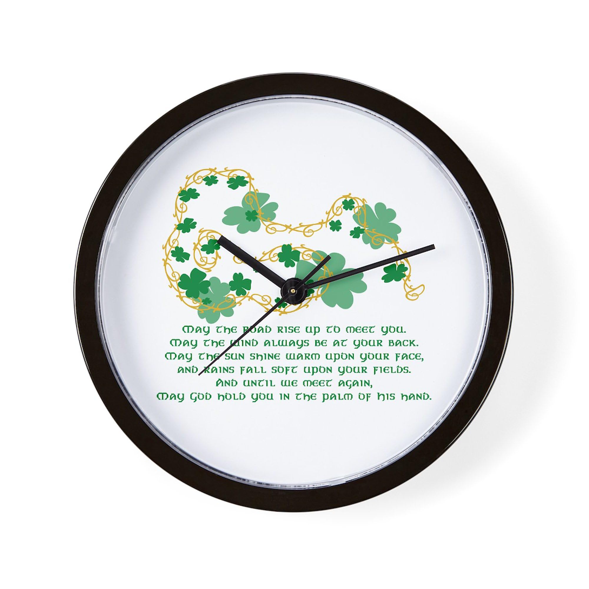 Irish Blessing 10-Inch Wall Clock - Rustic Decor for Living Room, Kitchen, Office | Perfect for St. Patrick's Day Gifts & Home Decor