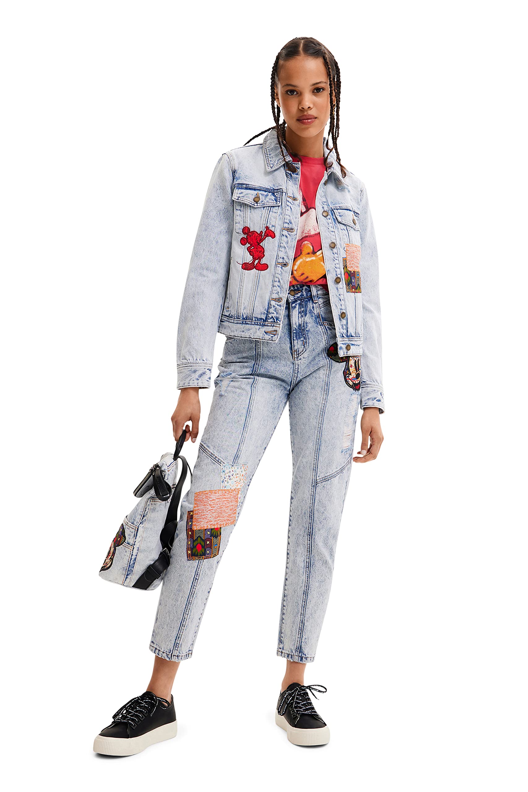 Desigual Women's Lightweight Waterproof Jacket - Stylish Windbreaker for Outdoor Hiking, Travel & Everyday Wear | Fashionable Raincoat with Hood