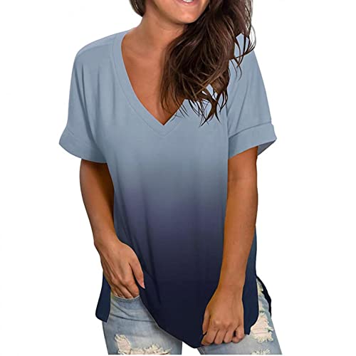 Sexy Casual V-Neck Loose Fit Tee Tops for Women - Trendy Hollow Out Lace Blouse Short Sleeve T-Shirt | Perfect for Summer Outings, Date Nights & Beach Vacations