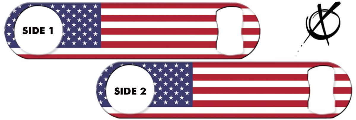 USA Themed Inked Bottle Opener - Patriotic Bar Accessory for Home Parties, Tailgating & Outdoor Events