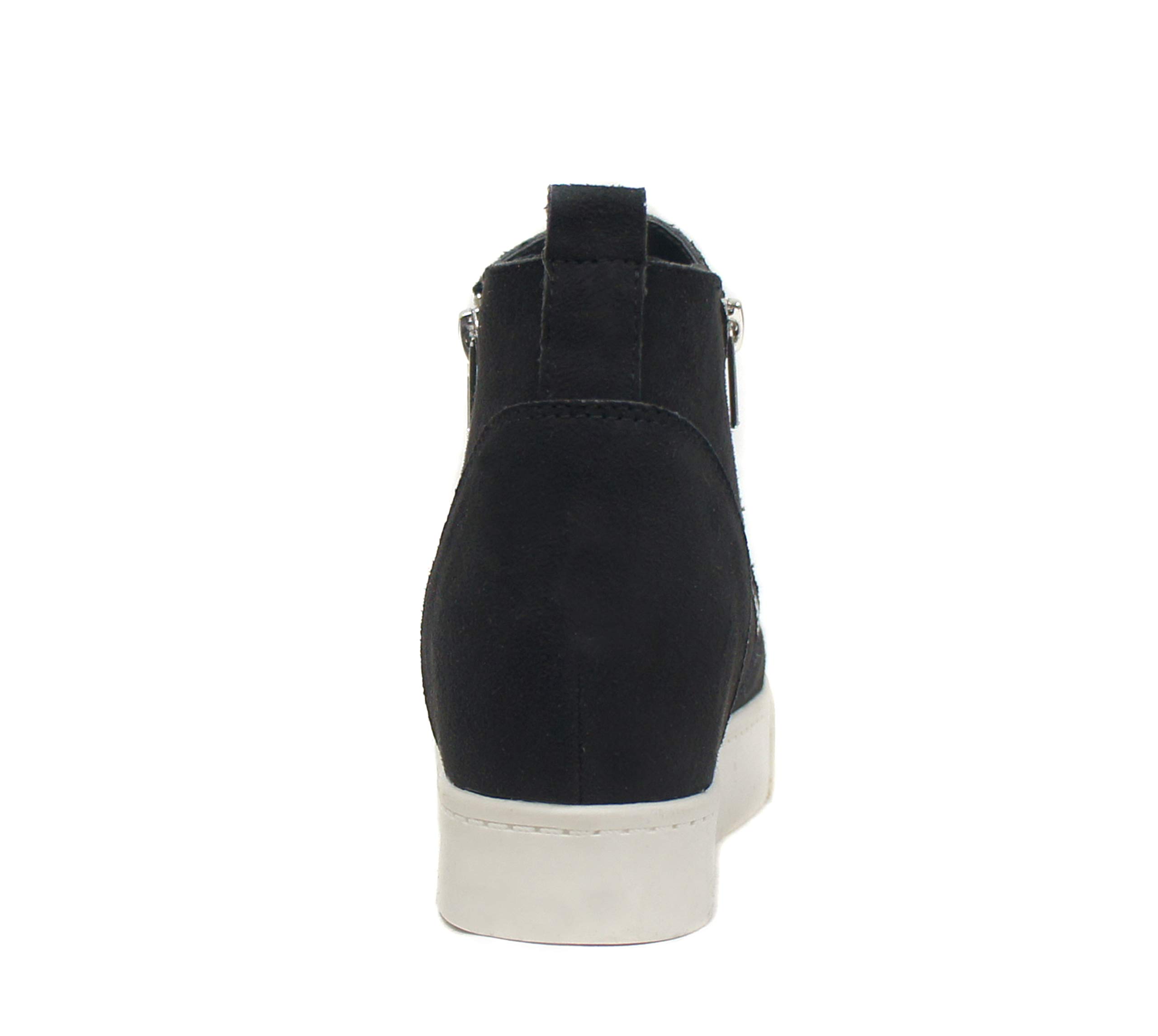 Women's Taylor Nubuck High Top Slip-On Fashion Sneakers - Black Suede Size 10 | Casual Walking Shoes for Women, Comfortable Slip-On Sneakers for Everyday Wear