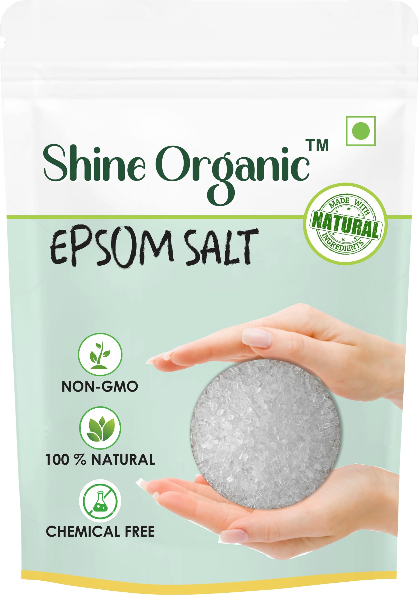 Organic Epsom Salt for Bath - 800g Therapeutic Spa Grade Magnesium Sulfate for Muscle Relief, Pain & Stress Relief | Relaxing Bath Soak for Athletes, Post-Workout Recovery & Stress Relief