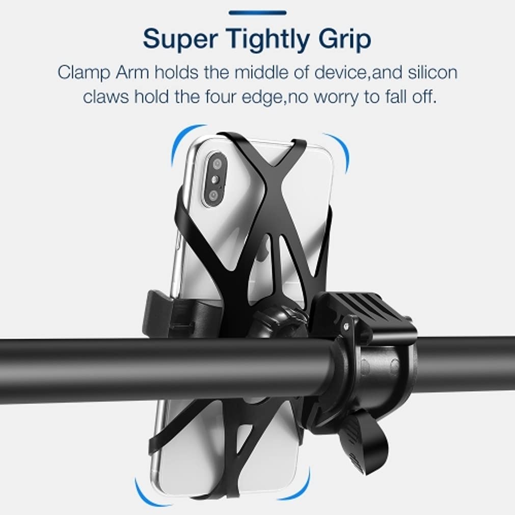 Shockproof Bike Phone Mount for Samsung Galaxy S24/S23/S22/S21/S20/FE/Plus/Ultra - Non-Slip Silicone Handlebar Holder for Cycling, Commuting & Outdoor Adventures