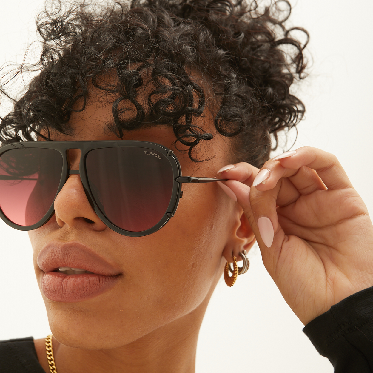 Ivy Luxe Ruby Tangle-Free Round Aviator Sunglasses for Women - Polarized UV Protection - Fashionable Retro Style for Driving, Beach & Outdoor Activities