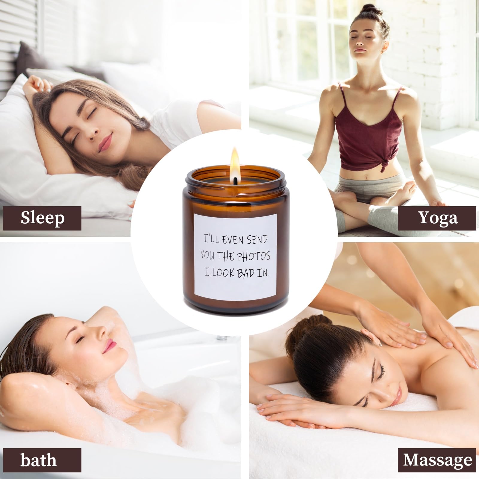 9 oz Lavender Aromatherapy Candle - 50 Hour Burn, Stress Relief Gift for Women - Birthday, Christmas & Home Relaxation