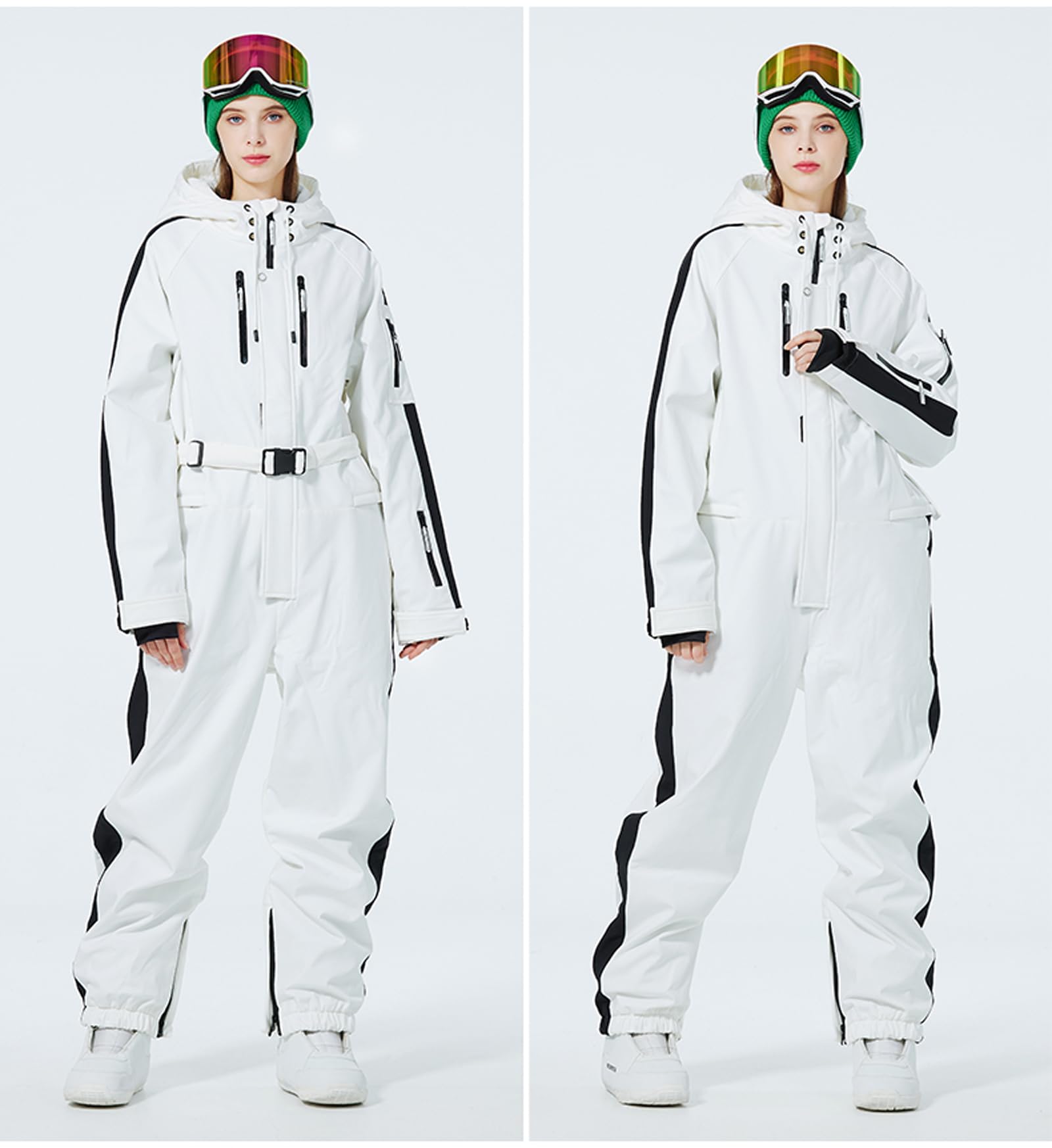 Women's Windproof Waterproof Ski Suit - Thermal One Piece Snowsuit for Winter Sports & Outdoor Activities | Perfect for Skiing, Snowboarding & Cold Weather Adventures