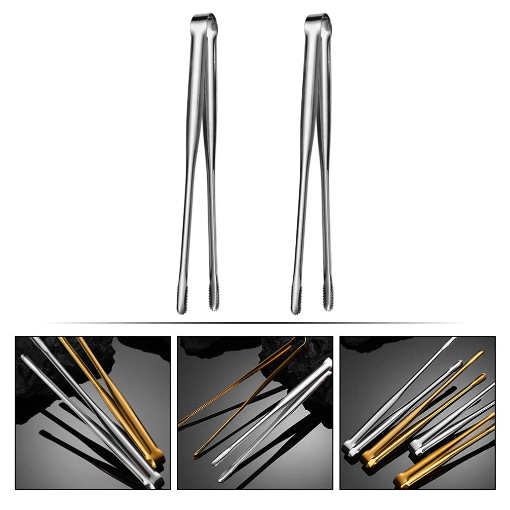 Premium Stainless Steel BBQ Grill Tongs 12 Inch - 2 Pack Heavy Duty Cooking Tongs for Korean & Japanese BBQ, Grilling, Camping, Buffet, Salad Serving - Perfect for Outdoor Cooking & Kitchen Use