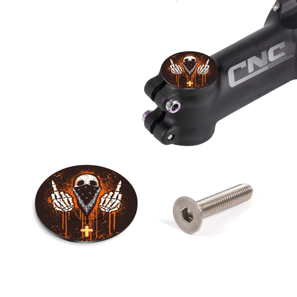 Premium CNC Bike Headset Top Cap with Bolts - 1 1/8