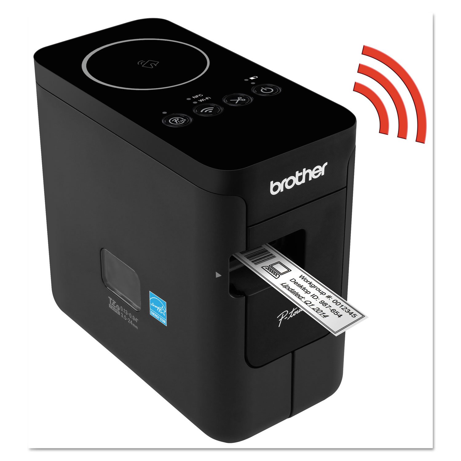 Brother PTP750W Wireless Label Maker - 1.18 Inch Print Width, Black | Ideal for Home Office, Shipping Labels, Organizing & Crafting