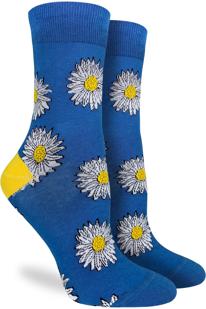 Good Luck Sock Women's Floral Plant Pattern Crew Socks - Comfortable Cotton Ankle Socks for Gardening, Outdoor Activities & Casual Wear