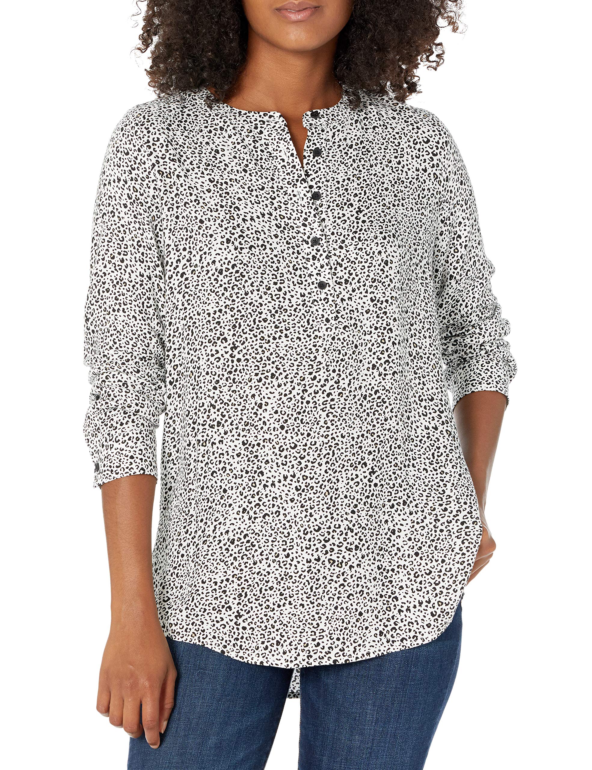Amazon Essentials Women's Long Sleeve Blouse - Soft Cotton Shirt for Work & Casual Wear | Office, Date Night & Everyday Outfits