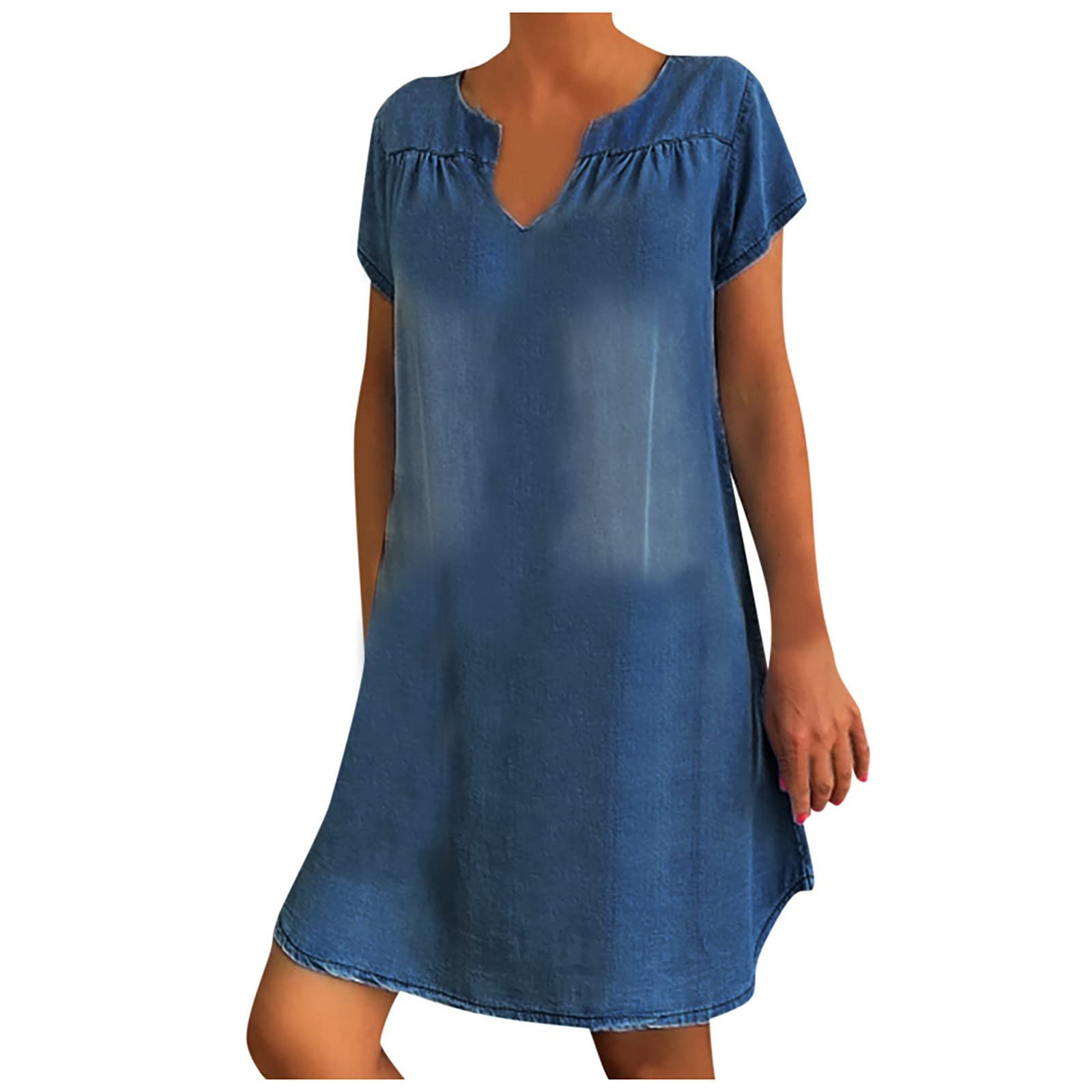 Women's Button Down Long Sleeve Loose Fitted Shirt Dress with Pocket - Casual Flowy Maxi Dress for Everyday Wear, Office & Weekend Outings