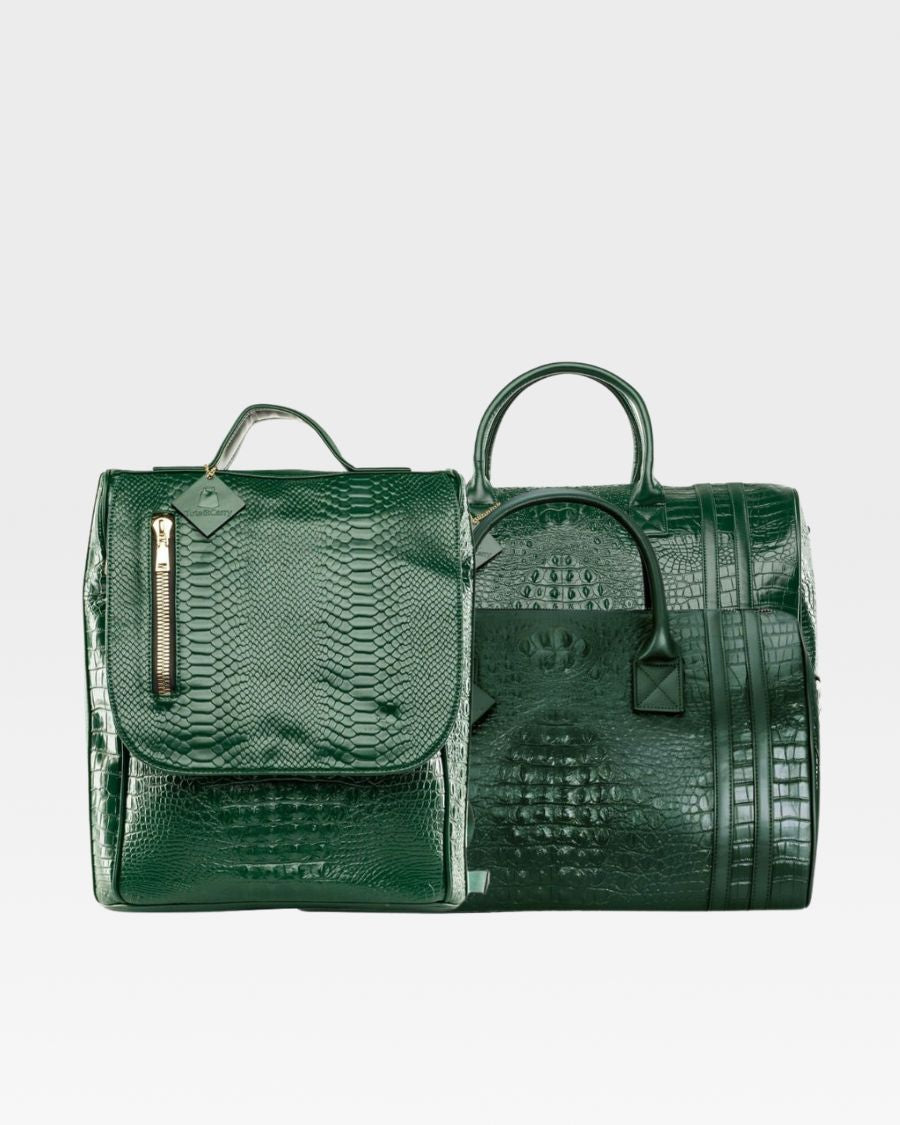 Apollo 2 Travel Set in Emerald Green - Premium Luggage Accessories for Business & Vacation - Perfect Carry-On Essentials for Airplanes, Hotels & Weekend Getaways