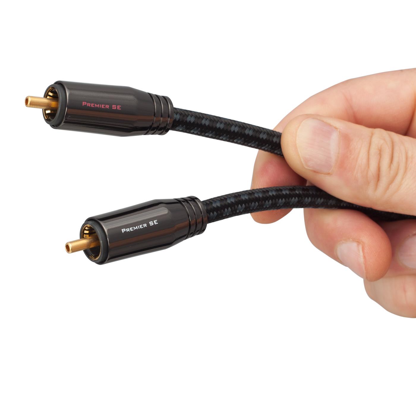 Premium Pangea Audio Premiere SE RCA Interconnect Cable - 1.5M Pair (3ft) for Hi-Fi Systems, Home Theater & Audiophile Setups - High-Quality Audio Connection for Turntables, Amplifiers & Speakers