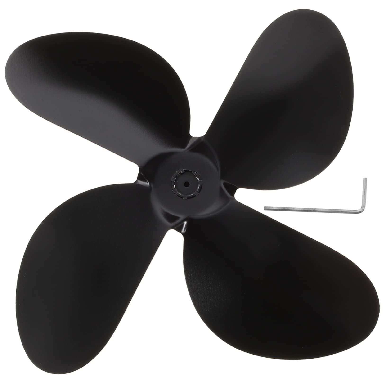BUTIFULSIC Black Vertical Stove Fan Blades - Heat Powered Fireplace Fan Replacement Parts for Wood Stove, Outdoor Furnace & Ceiling Ventilation - Perfect for Home Heating & Energy Efficiency