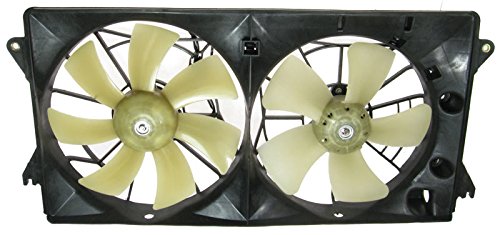 TRQ Radiator Dual Cooling Fan Assembly Compatible with 2000-2005 Toyota Celica MR2 Spyder - Replacement Part TO3115142 - Perfect for High-Performance Cooling & Engine Protection